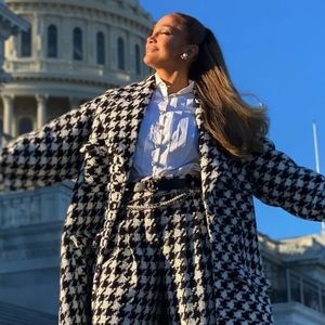 Houndstooth Peacoat Size Small Forever 21